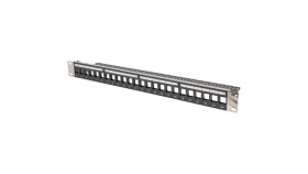 Patch Panel Pusty Rack 19 1U Na 24 Moduły Keystone Czarny Stp Digitus