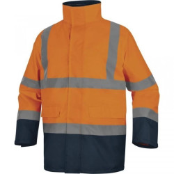 Kurtka ostrzegawcza 5 w 1 z poliestru oxford powlekanego PU SPEED, kolor: ​pomarańczowy fluo-granatowy, rozmiar: 4XL / SPEEDOM4X