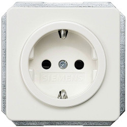 Siemens 5UB15580KK Delta SCHUKO socket white touch protection 55x55mm