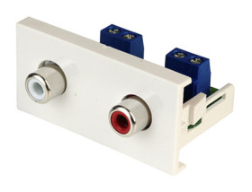 Płyta przednia, podwójne gniazdo 2-pinowe RCA Żeński