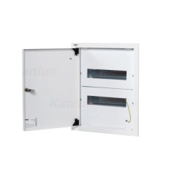 Rozdzielnica modułowa metalowa 2x12 podtynkowa IP30 N+PE I klasa drzwi białe KP-DB-I-MF-212 biały 35680