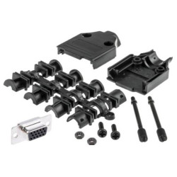 MH Connectors Mhdtppk9Hd15Fsk D-Sub Receptacle Set 9 Pins Solder Bucket 180&#xB0;