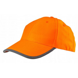 Czapka robocza z daszkiem odblaskowa pomarańczowa 100% poliester, gładka NEO 81-794