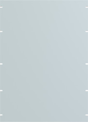 Blind plate, aluminum, 15 U, light gray, PBPA19026LG2