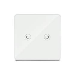 Włącznik wyłącznik podwójny światła ścienny WiFi SMART iOS TUYA SHLS121W ANDROID dotykowy