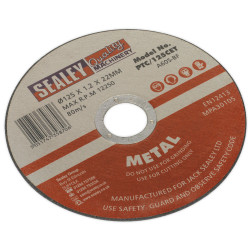 Sealey PTC/125CET Cutting Disc &#xD8;125 x 1.2mm 22mm Bore