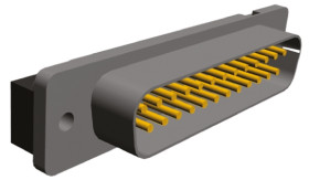 Złącze D-Sub 25-pinowe Męski Proste Przewlekany raster 2.76mm Złoto