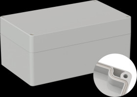 Industrial housing, 200 x 120 x 90 mm, IP66, light gray