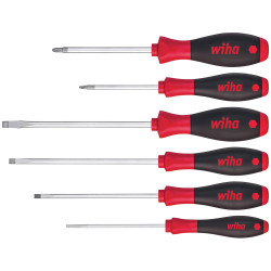 Wiha 7153 SoftFinish&#xAE; SL/PZ Screwdriver Set, 6 Piece