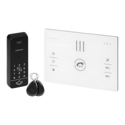 Domofon 1-LOK. ORNO-SANDI bezsłuchawkowy biały 2-przewodowy z SZYFRATOREM biały / OR-DOM-BA-933/W