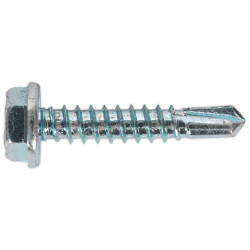 Sealey SDHX4825 Self Drilling Screw 4.8 x 25mm Hex Head Zinc DIN 7504K Pack 100