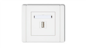 Flexi Gniazdo Pojedyncze Usb-Aa 3.0 Biały Fgusb-5