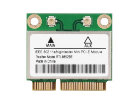 Waveshare Wireless MINIPCIE RTL8852BE NIC, Gigabit Dual-Band Wi-Fi 6, 802.11AX Standard, Bluetooth 5.2