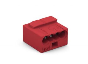 Złączka do puszek instalacyjnych MICRO 4pin - czerwona