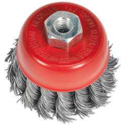 Sealey TKCB652 Twist Knot Wire Cup Brush Ø65mm M10 x 1.25mm
