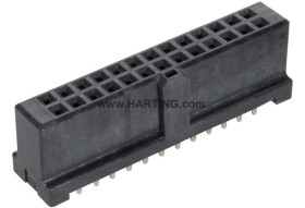 Listwa stykowa PCB 26-pinowe 09195 raster: 2.54 mm Prosty 2-rzędowe HARTING Do montażu na płytce drukowanej1000 V W