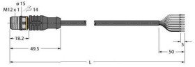 Turck 6631775 Kabel połączeniowy czujnika/aktuatora 2 m Ilość pinów: 8 1 szt.