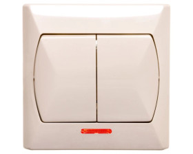 AKCENT Łącznik świecznikowy z podświetleniem beżowy ŁP-2AS/01