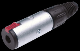 NJ 3 FC 6 Neutrik jack connector, lockable, metal housing