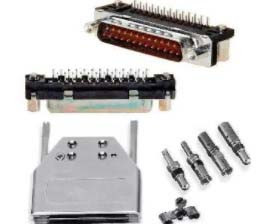 Złącze D-Sub 15-pinowe Żeński Kąt Proste Montaż wtykowy raster 2.74mm Złoto, nikiel, cyna