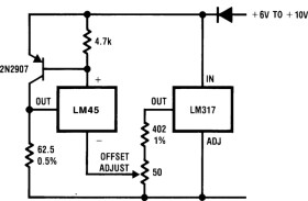 ±3°C analog output temperature sensor, with 10mV/°C gain