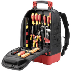 Wiha 45528 Electrical Contractor Tool Backback (+ tools) 27-piece 385x260x530mm