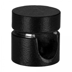 Uchwyt ozdobny do kabla ścienny sufitowy aluminiowy czarny fi: 9mm