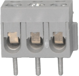 PCB terminal, 2 pole, pitch 10 mm, AWG 20-14, 16 A, screw connection, gray, 237-113