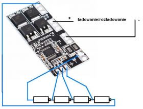 Mod ładowania 4S 15A / 30A 14,4V 14,8V 16,8V BMS/PMS Li-ion