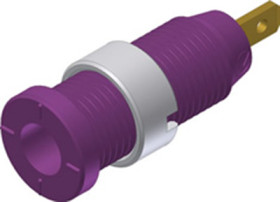 2 mm socket, flat plug connection, mounting Ø 8 mm, CAT III, purple, 975455709