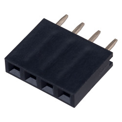 TruConnect 4 Way Single Row PCB Socket 2.54mm Pitch