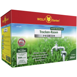 WOLF-Garten 3824650 L-TP 200 Dry Lawn Seed Mix for Resilient Lawns