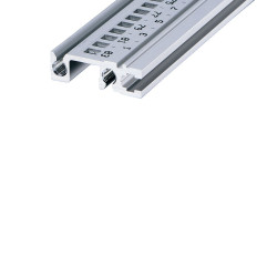 Poręcz szafy, typ: Szyna pozioma, Aluminium