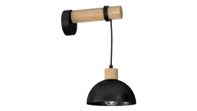 Kinkiet Erik Black/Wood 1Xe27 Mlp7224 Milagro