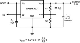 800-mA, 7-V, adjustable low-dropout voltage regulator with enable