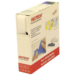 FASTECH B25-SKL02000010 Hook-and-Loop Tape 10m x 25mm White Hotmelt