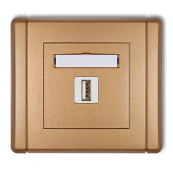 FLEXI Gniazdo pojedyncze USB-AA 3.0 złoty metalik 8FGUSB-5