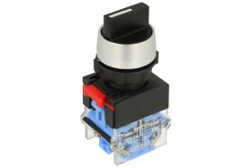 Przełącznik; obrotowy; LAS0-A3Y-20X/31N; ON-OFF-ON; 3 pozycje; bistabilny; na panel; śrubowe; 2 tory; czarny; 6A; 220V AC; czerw