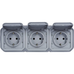 Legrand 069743L Plexo Wet Room Switch IP44 IK07 Grey Surface Mount