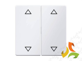 BERKER Q.1/Q.3/Q.7 Klawisz podwójny "STRZAŁKI" biały aksamit 16446089 HAGER