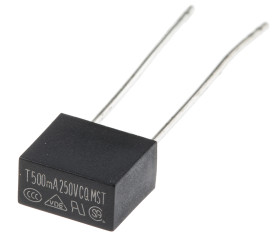 Bezpiecznik nieresetowalny 500mA 250V ac RS PRO T Termoplastyczne 35 A przy 250 V AC rozstaw 5.08mm