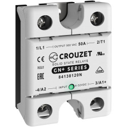 Crouzet 84138120N SSR 50A 500V AC Zero Voltage Switching for Heating
