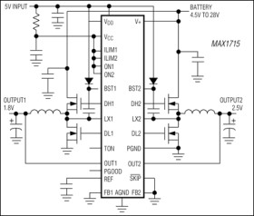 Ultra-High-Efficiency, Dual Step-Down Controller for Notebook Computers