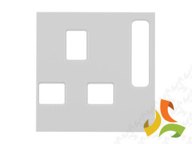 BERKER B.KWADRAT Płytka czołowa do gniazda z uziemieniem (standard brytyjski) krem połysk 3313078982 HAGER