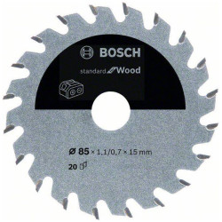 Bosch 2608837666 Standard Circular Saw Blade Wood 85x15mm 20 Teeth