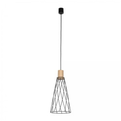 Lampa wisząca MODESTO WOOD z czarnym podłużnym kloszem na GU10 10157 TK Lighting