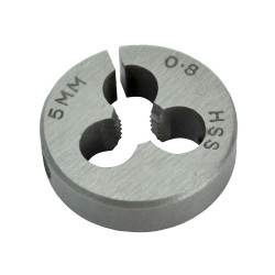 Faithfull FAIHSSDM5 HSS Straight Flute Split Die M5 x 0.8,, 13/16in OD