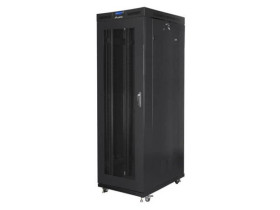 SZAFA INSTALACYJNA RACK STOJĄCA 19 27U 800X1200 CZARNA DRZWI PERFOROWANE LCD LANBERG (FLAT PACK)