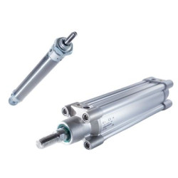 Siłownik pneumatyczny z tłoczyskiem skok: 250mm Camozzi Ø 40mm dwustronnego działania Action 63MP2C040A0250 G 1/4