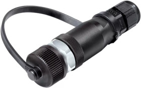 Plug, M12, 5 pole, screw connection, screw locking, straight, 99 0437 684 05